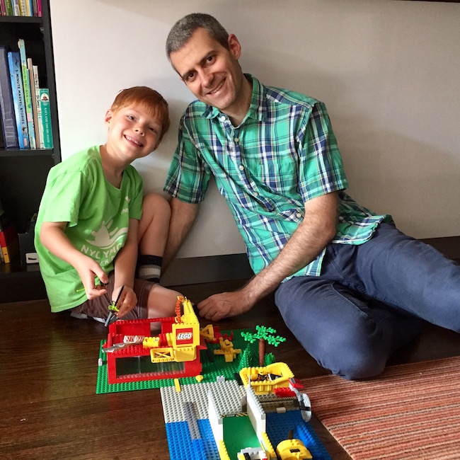 Josh and Miro with Legos